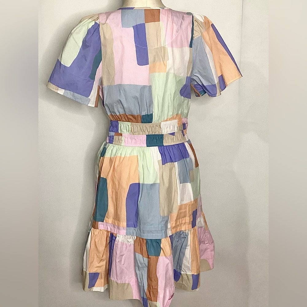 By Anthropologie Colorful Patchwork Dress Sz XS - Picture 7 of 10